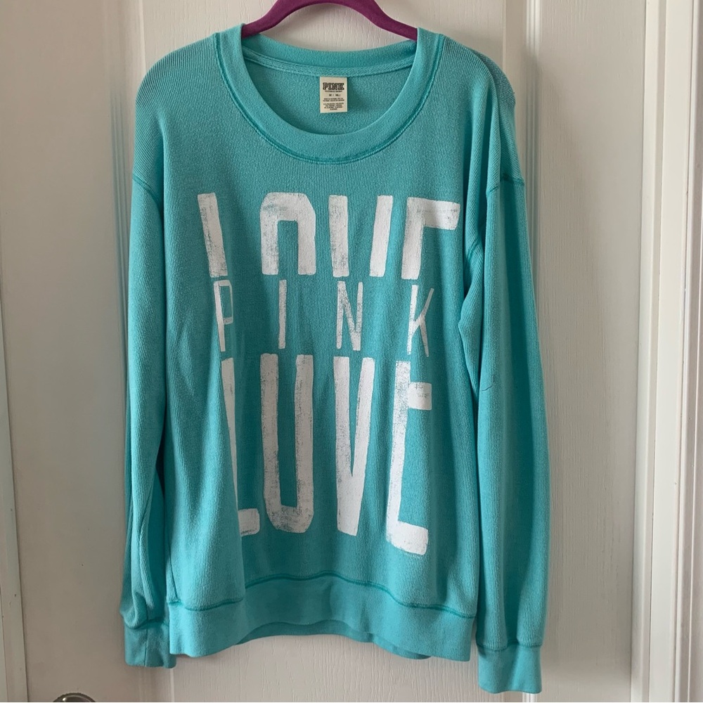 PINK Victoria’s Secret blue sweatshirt
